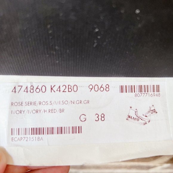 NIB Gucci Blind for Love High Top Sneaker Floral Print Canvas Ivory EU 38 US 8 - Picture 12 of 13